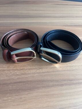 Zara Black And Brown Belts